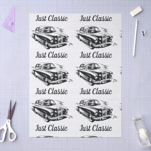 Vaderdag typografie ontwerp gewoon klassieke auto tissuepapier (Craft)