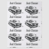 Vaderdag typografie ontwerp gewoon klassieke auto tissuepapier (Voorkant)