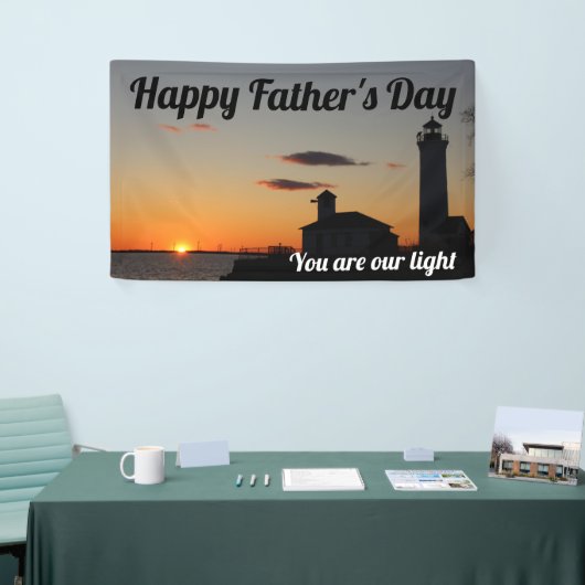 vaderdag U bent onze lichtzonsonderste vuurtoren Spandoek (Beurs)