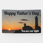 vaderdag U bent onze lichtzonsonderste vuurtoren Spandoek (Horizontaal)