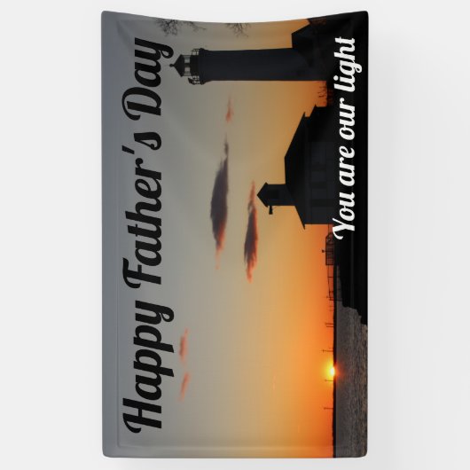 vaderdag U bent onze lichtzonsonderste vuurtoren Spandoek (Verticaal)