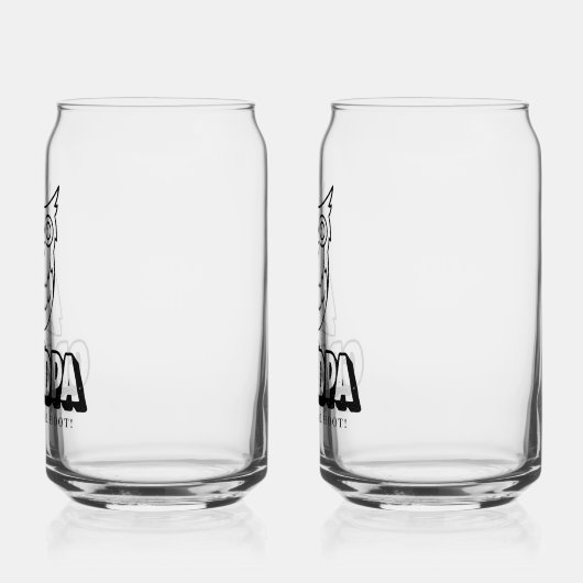Vaderdag Uil Glas Set Gift Voor Opa (Links)