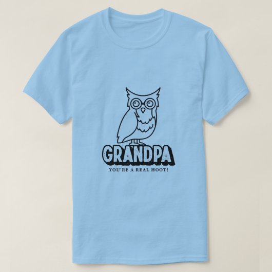 Vaderdag Uil T-shirt voor opa (Design voorkant)