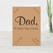 Vaderdag uitdrukkingen kaart (Voorkant)