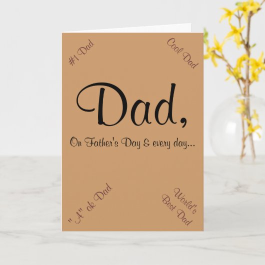 Vaderdag uitdrukkingen kaart (Gele Bloem)