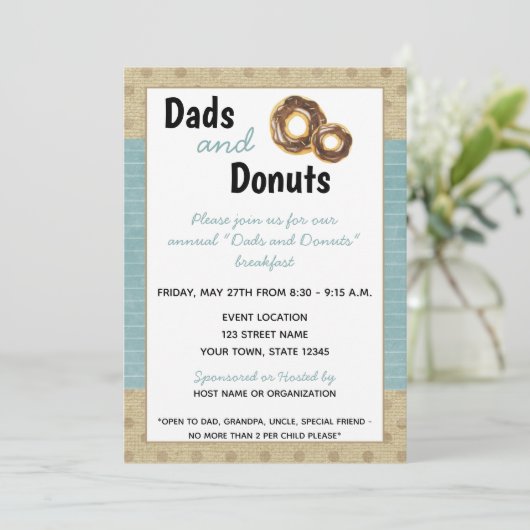 Vaderdag Uitnodiging (Staand voorkant)