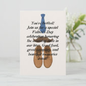 Vaderdag Uitnodiging Kaart (Staand voorkant)