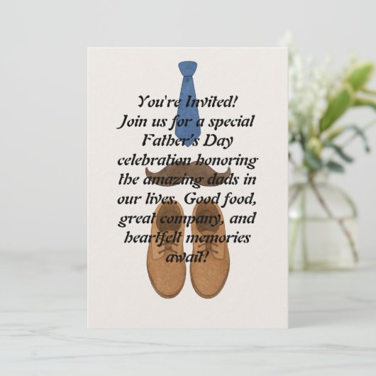 Vaderdag Uitnodiging Kaart (Staand voorkant)