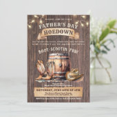 Vaderdag Uitnodiging - Rustiek Land (Staand voorkant)