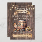 Vaderdag Uitnodiging - Rustiek Land (Voorkant / Achterkant)