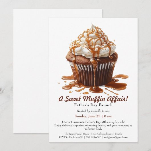 Vaderdag Uitnodigingen - Hartverwarmend, Leuk & Cu (Voorkant / Achterkant)