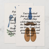 Vaderdag uitnodigingskaart feestdagenkaart (Voorkant / Achterkant)