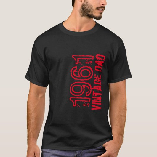 Vaderdag  vader aanpassen jaar rood t-shirt (Voorkant)