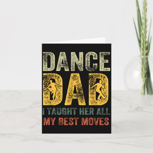 Vaderdag Vader Dans Geleerde Bewegingen Danser Kaart (Voorkant)