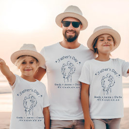 Vaderdag, Vader die twee kinderen ophoudt T-shirt