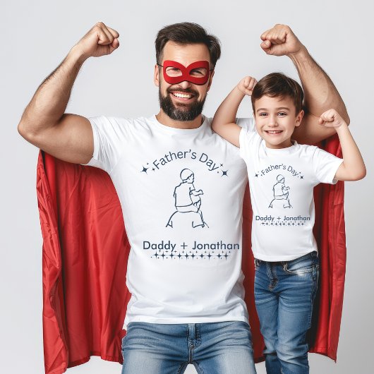 Vaderdag, Vader die zoon op schouders draagt T-shirt