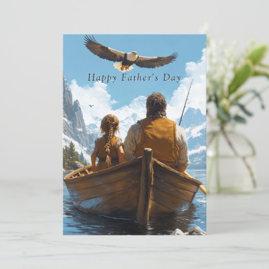 Vaderdag vader en dochter gaan Gevist (Staand voorkant)