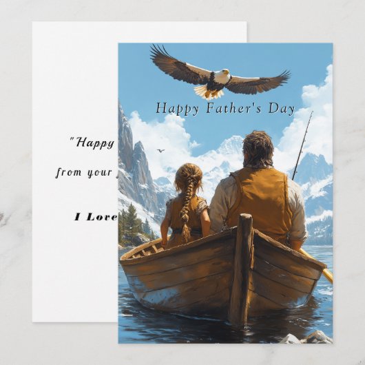 Vaderdag vader en dochter gaan Gevist (Voorkant / Achterkant)