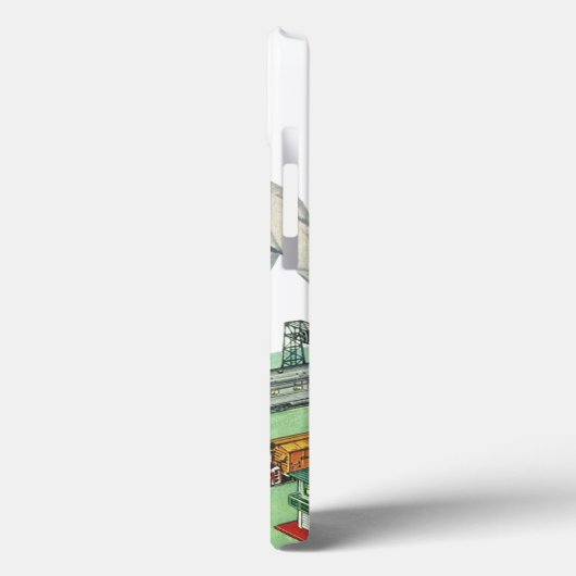 Vaderdag, vader en zoon met treinen Case-Mate iPhone Case (Achterkant / Links)