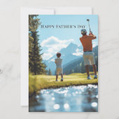Vaderdag vader en zoon spelen golf (Voorkant)
