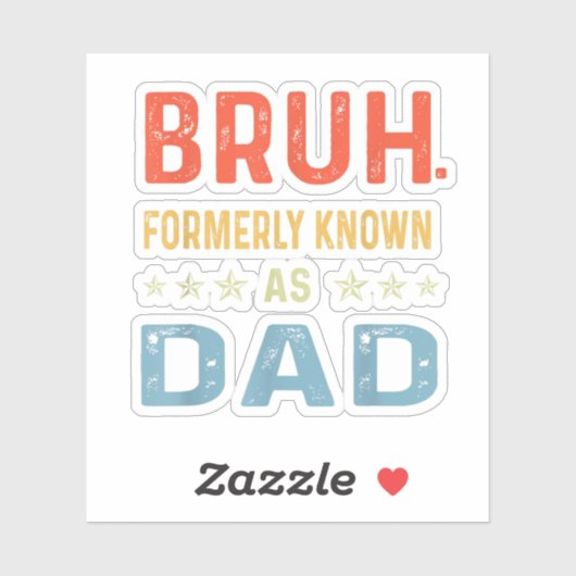 Vaderdag vader grappig borstel Voorheen bekend als Sticker (Vel)