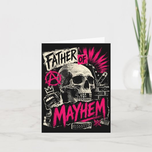 Vaderdag Vader Van Chaos Grappige Vader Matching Kaart (Voorkant)