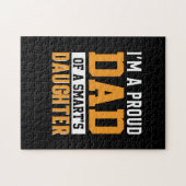 Vaderdag vader van een slimme dochter legpuzzel (Horizontaal)