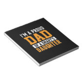 Vaderdag vader van een slimme dochter notitieblok (Schuin)