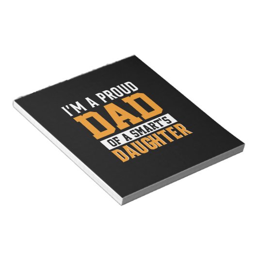 Vaderdag vader van een slimme dochter notitieblok (Schuin)