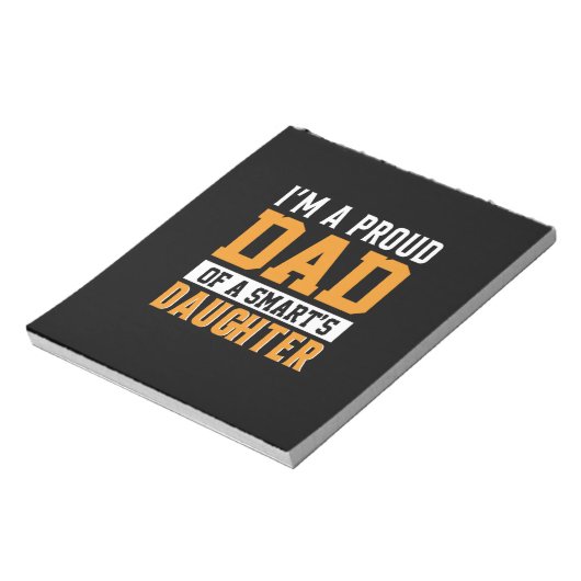 Vaderdag vader van een slimme dochter notitieblok (Linkerzijde)