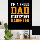 Vaderdag vader van een slimme dochter poster (Thuiskantoor)