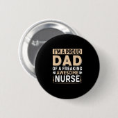 Vaderdag vader van een verpleegster ronde button 5,7 cm (Voorkant /achterkant)