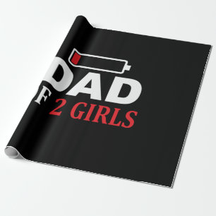 Vaderdag vader van twee meisjes cadeaupapier