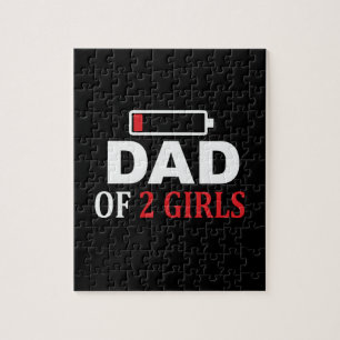Vaderdag vader van twee meisjes legpuzzel