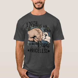 Vaderdag vader zijn is een eerbetoon dat papa is P T-shirt