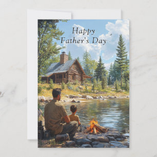 Vaderdag Vader & Zoon Log Cabin Kampvuur