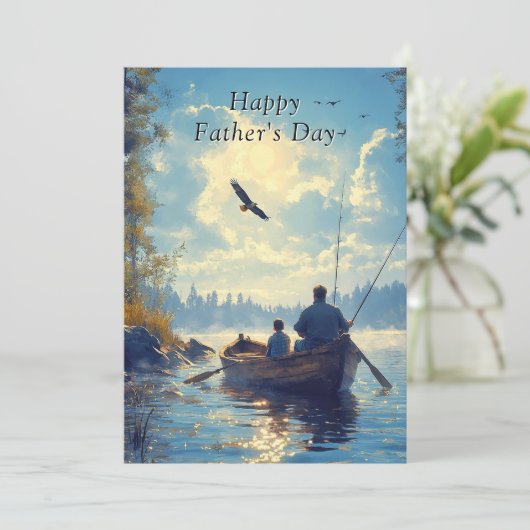 Vaderdag Vader & Zoon Roeiboot Gevist (Staand voorkant)