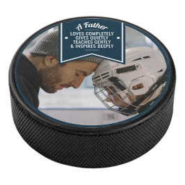 Vaderdag-/vaderdag-cadeau van Kinderen naar vader  Hockey Puck