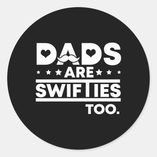 Vaderdag vaders zijn ook wifties ronde sticker (Voorkant)
