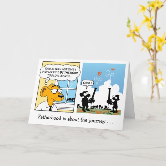 Vaderdag: vaderschap kaart (Gele Bloem)