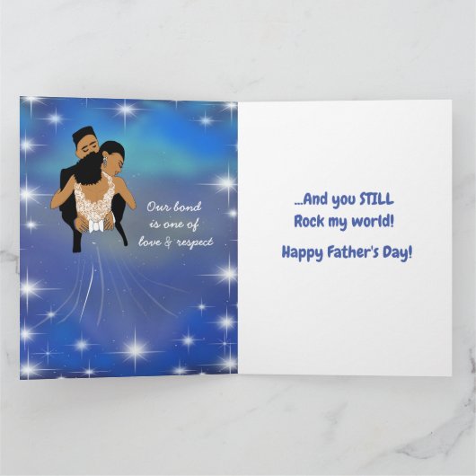 Vaderdag van Afrikaanse Amerikaanse Starry Skies Kaart (Binnen)