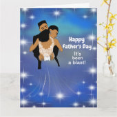 Vaderdag van Afrikaanse Amerikaanse Starry Skies Kaart (Gele Bloem)