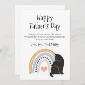 Vaderdag van Cat Feestdagenkaart (Voorkant / Achterkant)