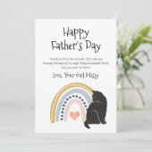 Vaderdag van Cat Feestdagenkaart (Staand voorkant)