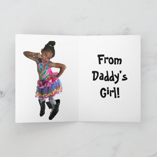 VADERDAG VAN DAUGHTER BEDANKKAART (Binnen)