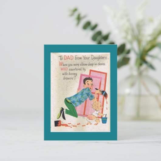  vaderdag van Daughters Briefkaart (Staand voorkant)