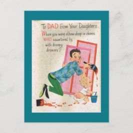 vaderdag van Daughters Briefkaart