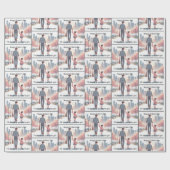 Vaderdag van de aangepaste tekst van de dochter cadeaupapier (Vlak)