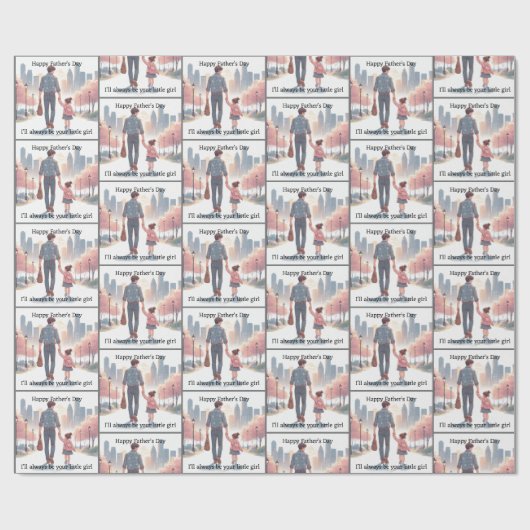 Vaderdag van de aangepaste tekst van de dochter cadeaupapier (Vlak)