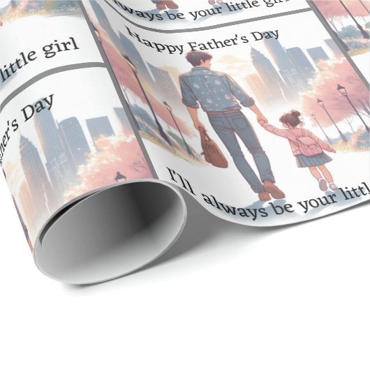 Vaderdag van de aangepaste tekst van de dochter cadeaupapier (Rol Hoek)